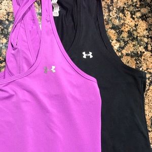 Under Armour HeatGear razor back tanks (2 tanks)